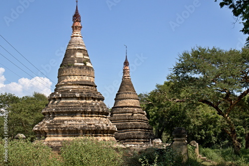 Buddhist Stupa near Thakyapone Temple. Lokated in Nyaung-U near Bagan. Myanmar. Asia. photo