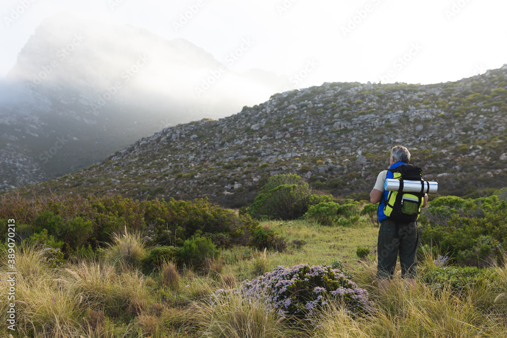 Senior man spending time in nature Senior man spending time in nature