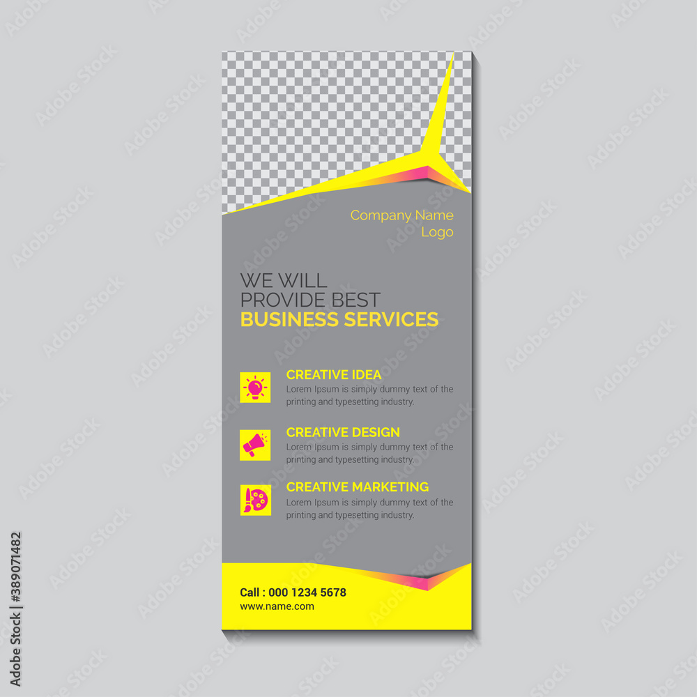 Obraz premium Roll-Up Banner Template Design