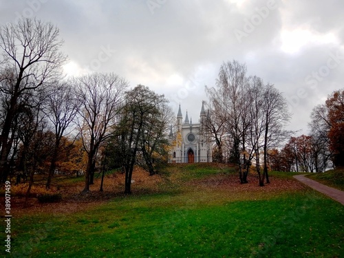 Suburban autumn of Saint Petersburg, Peterhof, Alexandria Park