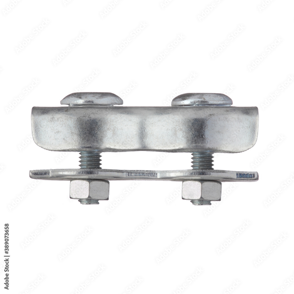 Foto de Rope clips double grips. Cable clamps for steel ropes 2mm 3mm