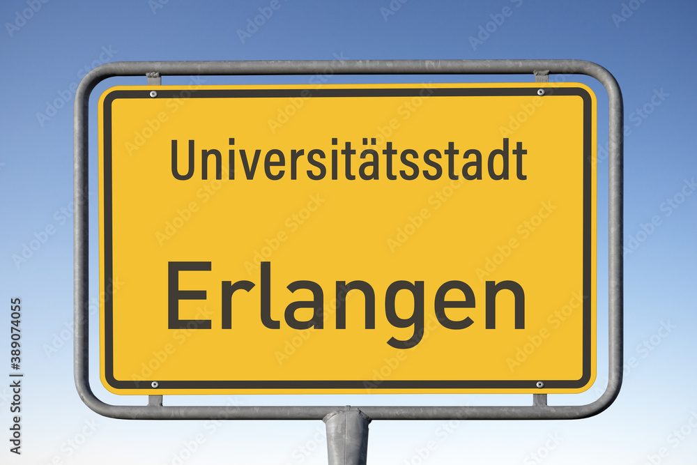 Universitätsstadt, Erlangen, Ortstafel, (Symbolbild)