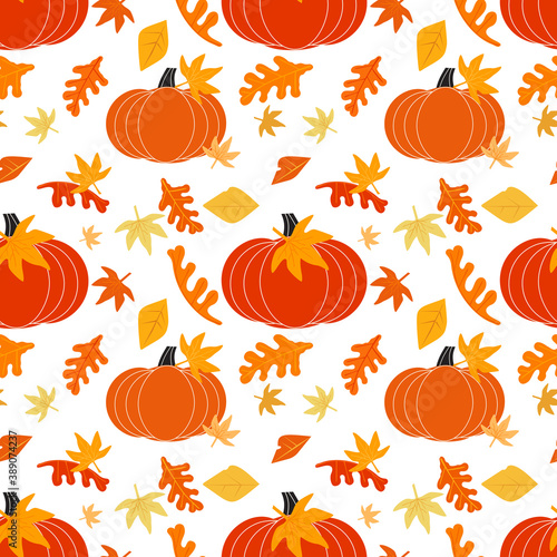 Thanksgiving Fall fest pumpkin seamless pattern