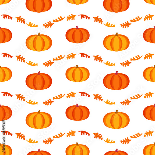 Thanksgiving Fall fest pumpkin seamless pattern