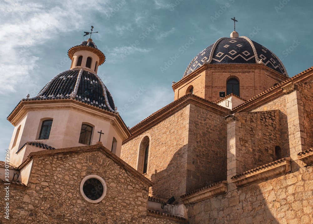 Old town church of Altea, Spain Old town church of Altea, Spain