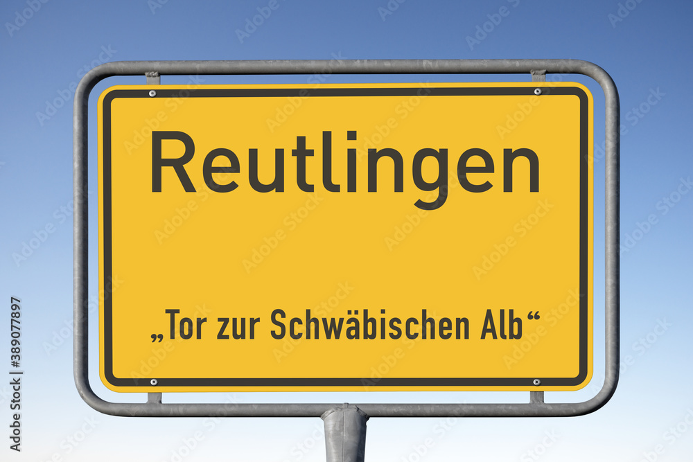 Ortstafel Reutlingen, „Tor zur Schwäbischen Alb“, (Symbolbild) Ortstafel Reutlingen, „Tor zur Schwäbischen Alb“, (Symbolbild)