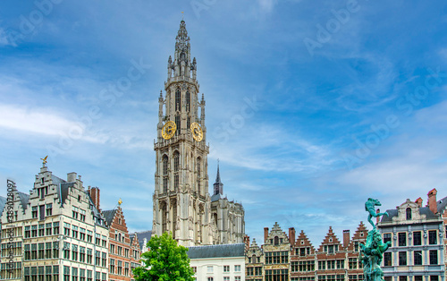 Antwerpen / Anvers main square in Flanders, Belgium