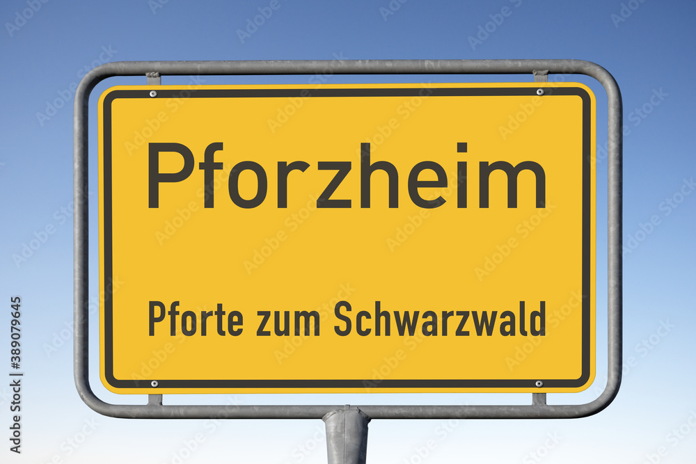 Werbetafel Pforzheim, Pforte zum Schwarzwald, (Symbolbild) Werbetafel Pforzheim, Pforte zum Schwarzwald, (Symbolbild)