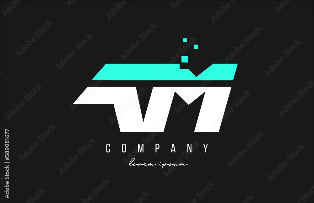 Fototapeta premium am a m alphabet letter logo combination in blue and white color. Creative icon design for business and company