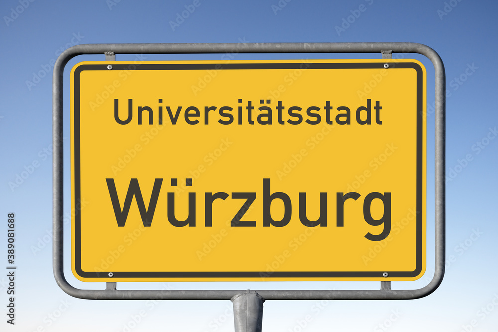 Ortstafel Universitätsstadt Würzburg, (Symbolbild)