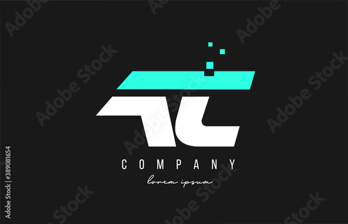 ac a c alphabet letter logo combination in blue and white color. Creative icon design for business and company