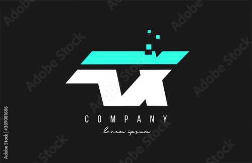 ax a x alphabet letter logo combination in blue and white color. Creative icon design for business and company