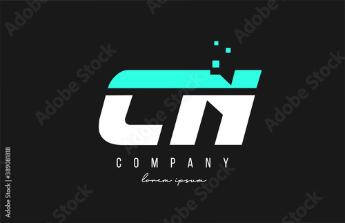 cn c n alphabet letter logo combination in blue and white color. Creative icon design for business and company