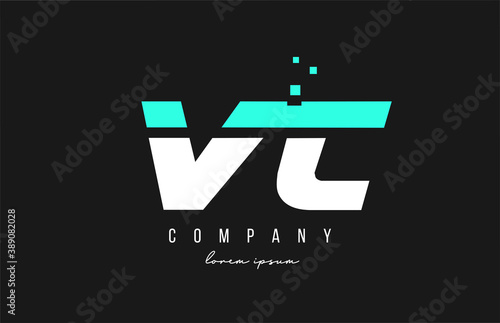 vc v c alphabet letter logo combination in blue and white color. Creative icon design for business and company