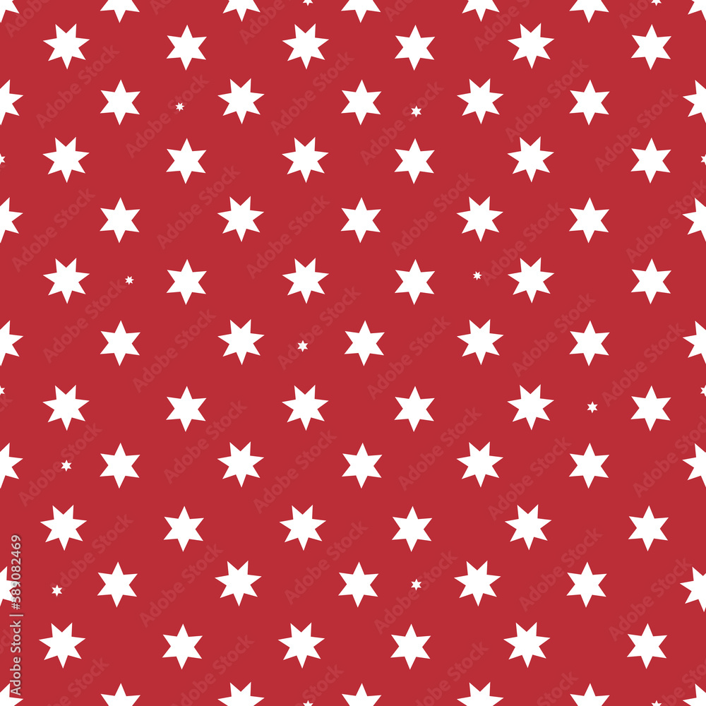 Happy New year and mery christmas wrapping paper red background with stars pattern Happy New year and mery christmas wrapping paper red background with stars pattern