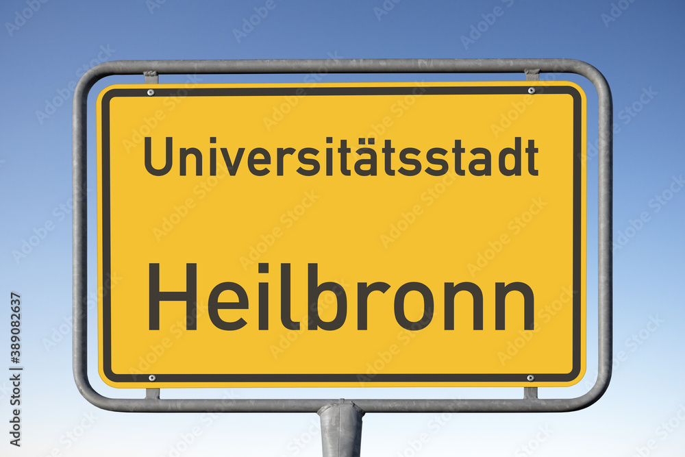 Ortstafel Universitätsstadt Heilbronn, (Symbolbild) Ortstafel Universitätsstadt Heilbronn, (Symbolbild)