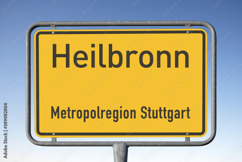 Ortstafel Heilbronn, Metropolregion Stuttgart,