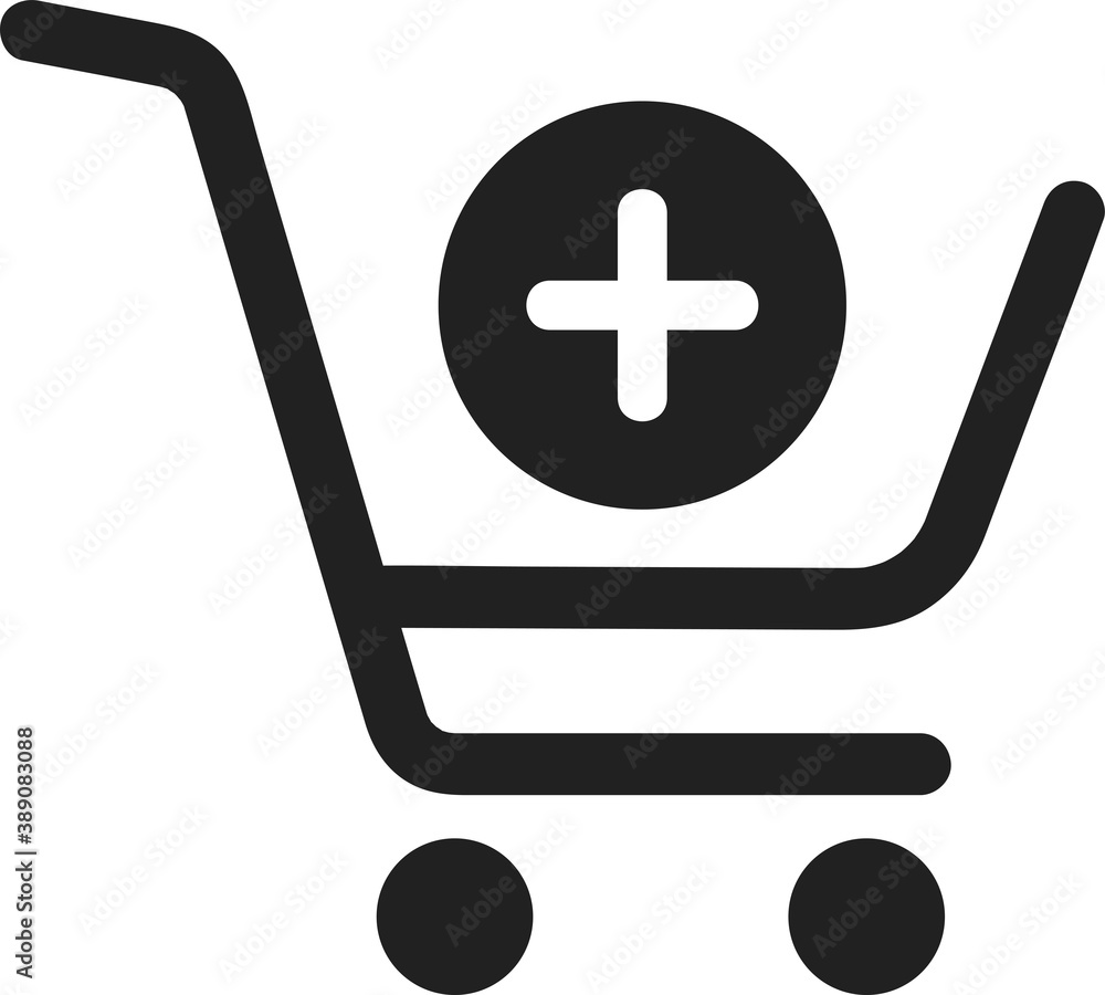 Shopping basket cart vector icon Shopping basket cart vector icon