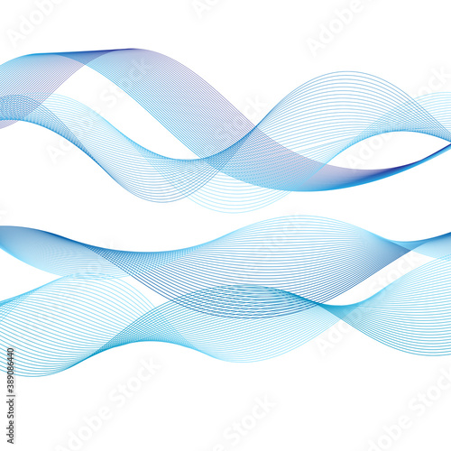 Abstract waves and lines on a white background