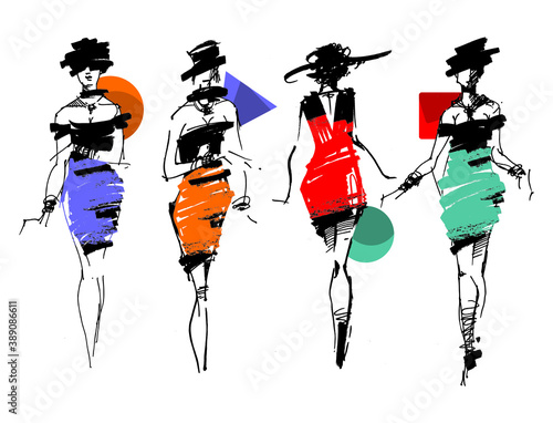Cool look. Fashion. Fashion show. Glamor