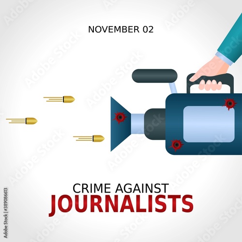 Crime Against Journalism Days Vector Illustration. Suitable for greeting card, poster and banner.
