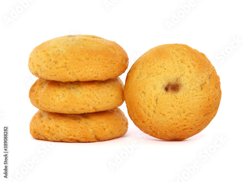 Jam filled cookies isolated on white background
 photo