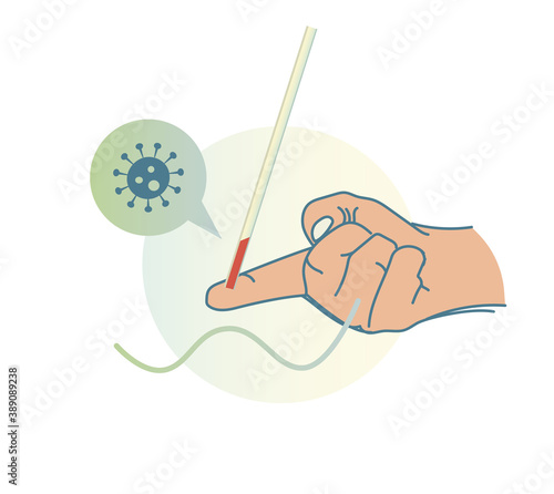 Serologic Test (Antibody) Finger Prick - Illustration