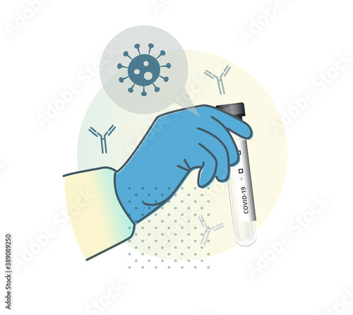 Serologic Test (Antibody) by Immune Cells - Illustration