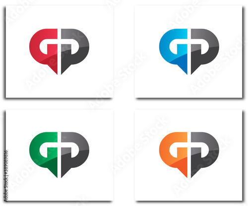 GP Alphabet Beautiful Logo Design Concept