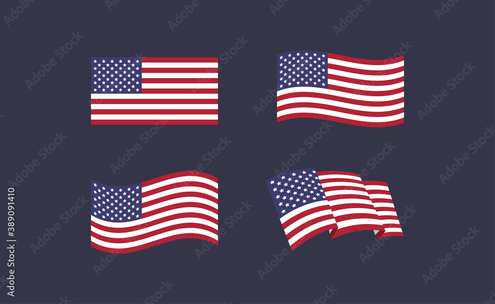 Flag of the United States of America. USA national symbol vector. Flag of the United States of America. USA national symbol vector.
