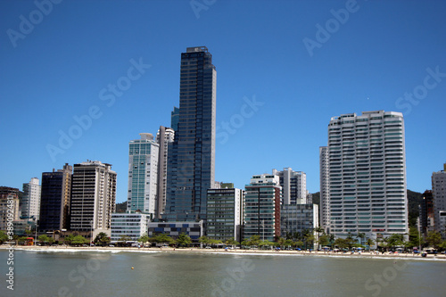 City view of Balneario Camboriu, Santa Catarina, Brazil and sky blue © Sandro