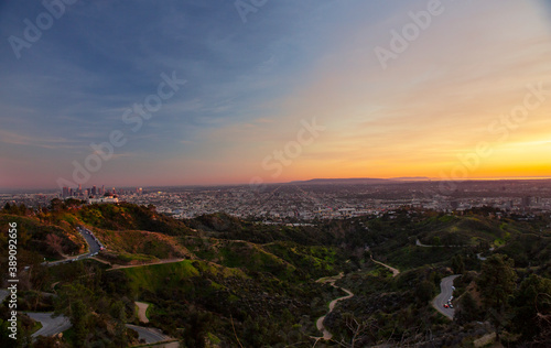 LA Valley warm gorgeous sunset view