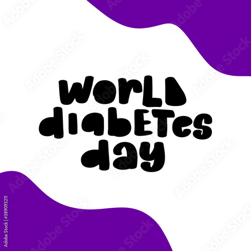 poster or banner of world diabetes day awareness