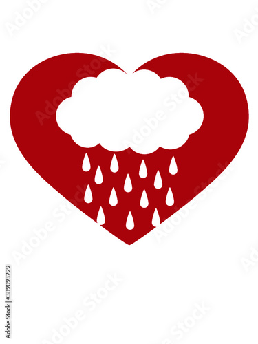Love Herz Regen 