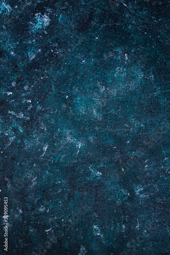 Darkmood Turquoise grainy backdrop grunge empty space for mock up.