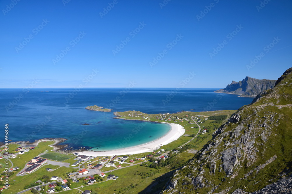 Fototapeta premium Ramberg beach from Nubben hill