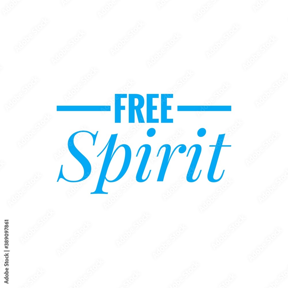 ''Free spirit'' Word Lettering