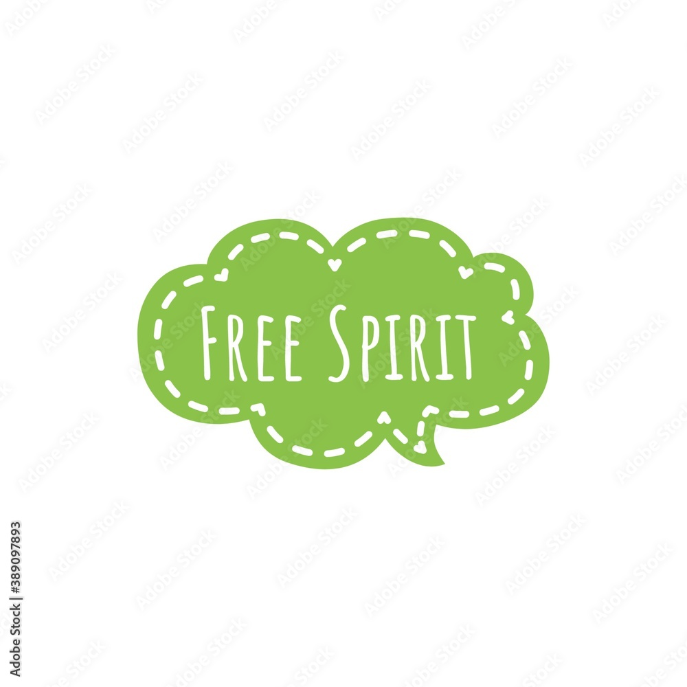 ''Free spirit'' Word Lettering ''Free spirit'' Word Lettering