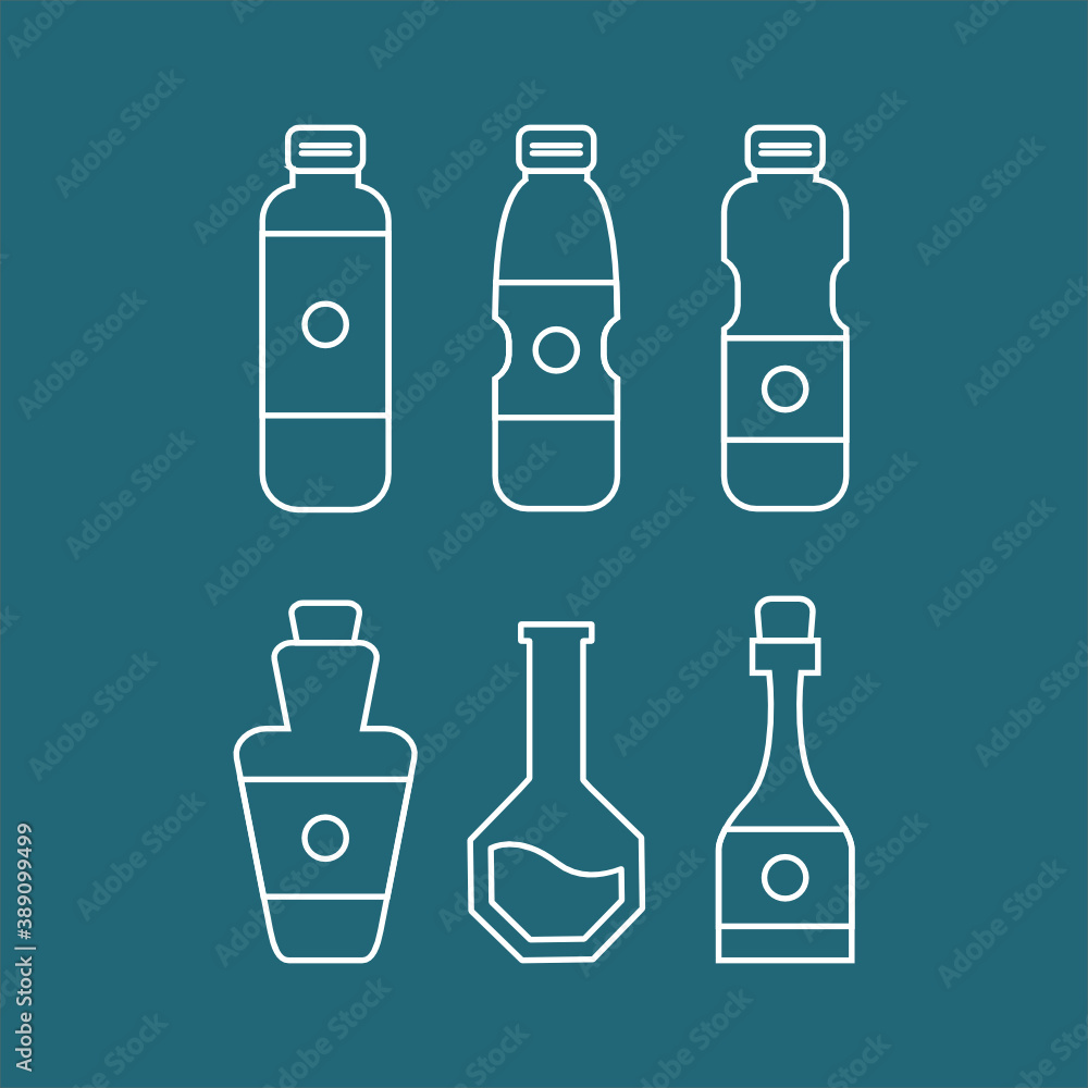 Vector simple plastic bottle illustration template Vector simple plastic bottle illustration template