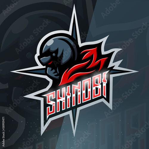 Shinobi mascot esport logo design