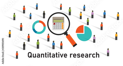 quantitative research method statistics survey get data number chart market research analysis photo