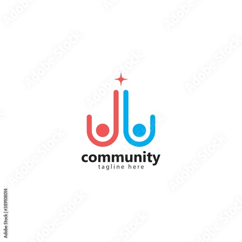 Adoption and community care Logo template vector