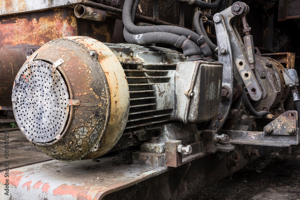 electric engine of a historic industrial machine electric engine of a historic industrial machine