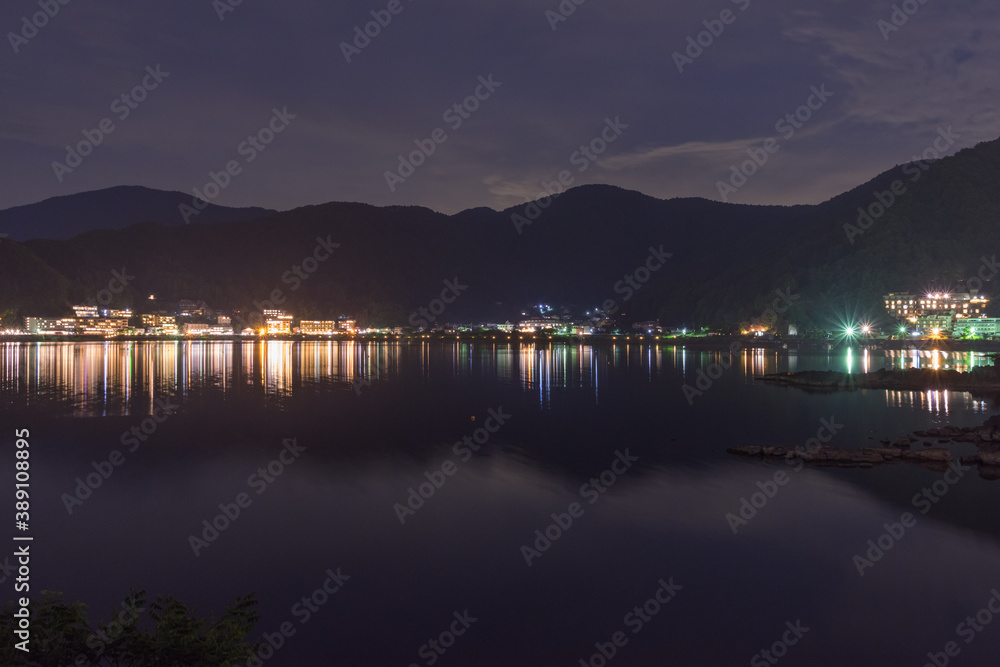 night view of lake country