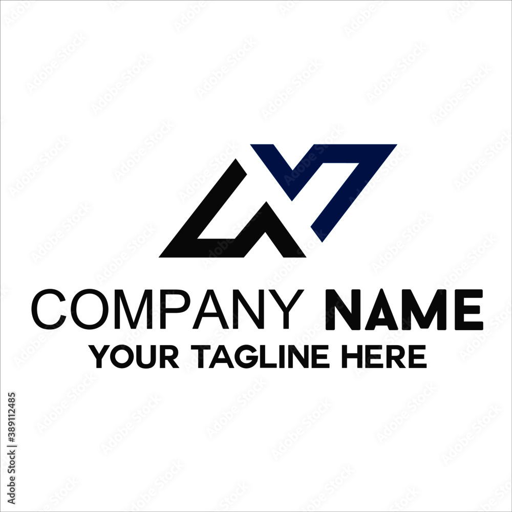 letter NV vector letter NV vector