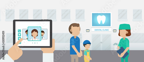 Dental appointment on tablet © phonlamaiphoto