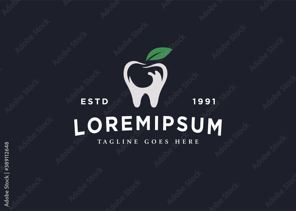 Dentallife Logo. Dental Clinic Icon. Tree Grow Up Vector Illustration Dentallife Logo. Dental Clinic Icon. Tree Grow Up Vector Illustration