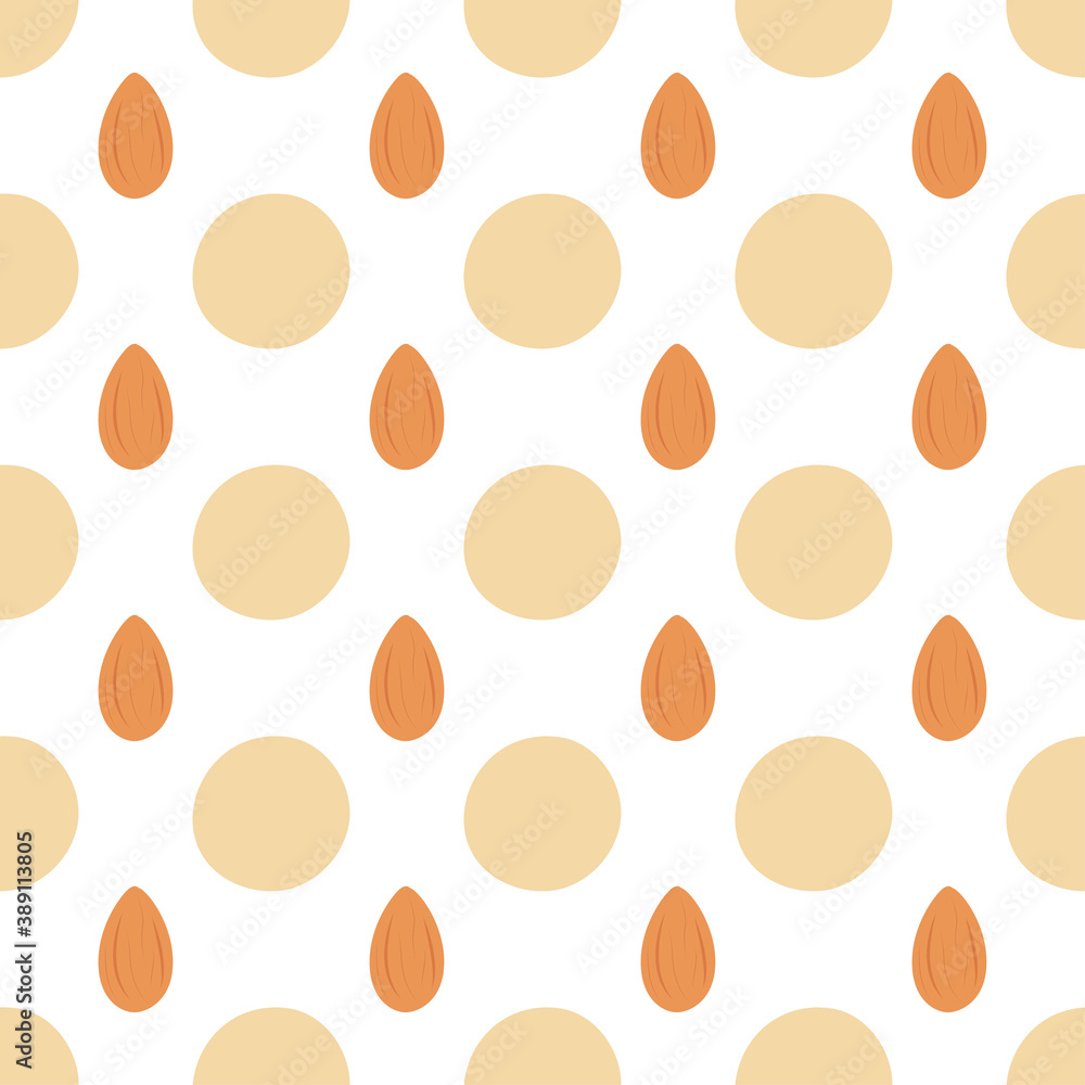 Almond and Marzipan. Vector pattern Almond and Marzipan. Vector pattern
