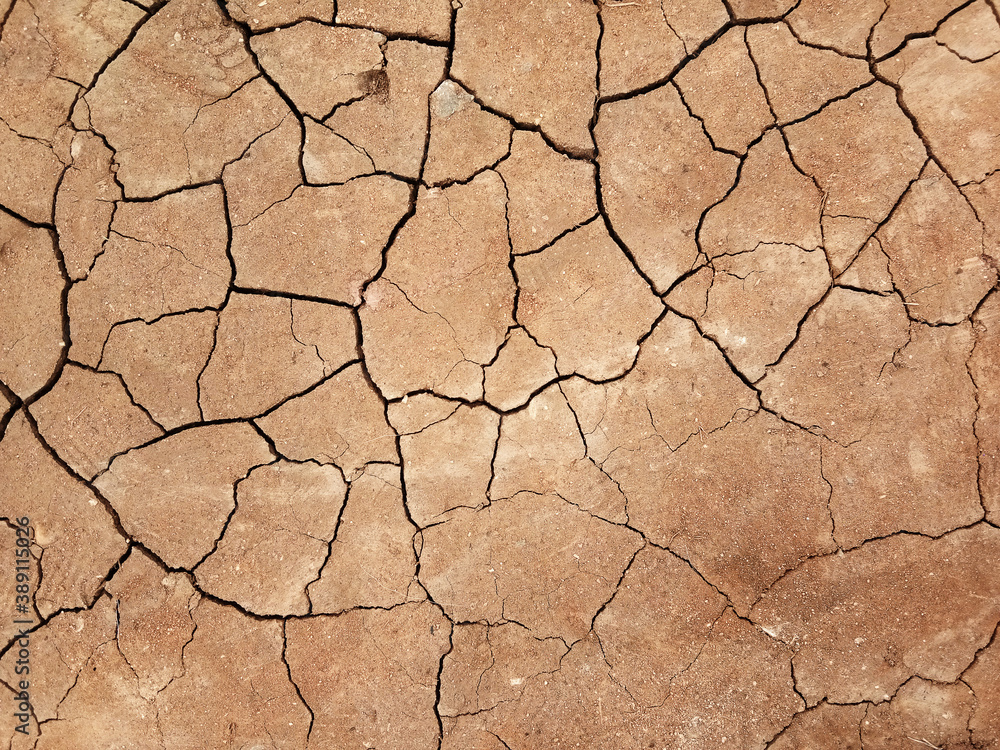 The ground has cracks in the top view for the background The ground has cracks in the top view for the background