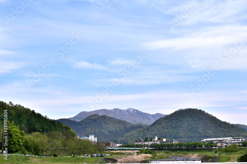 馬見ヶ崎川河川敷 瀧山方面